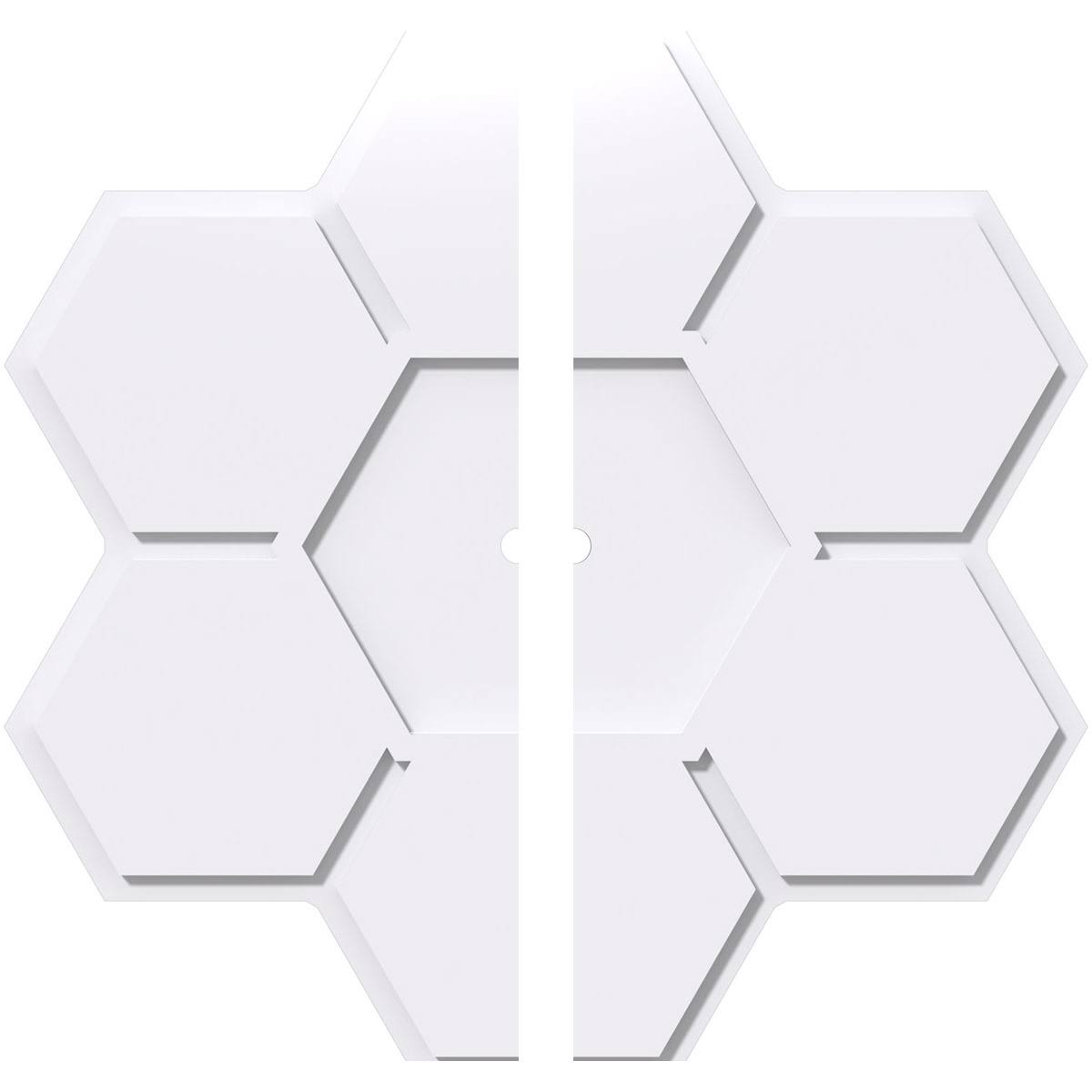 32 inchod x 1 inchid x 11 inchc x 1 inchp PVC Ceiling Medallion, Two Piece U22106