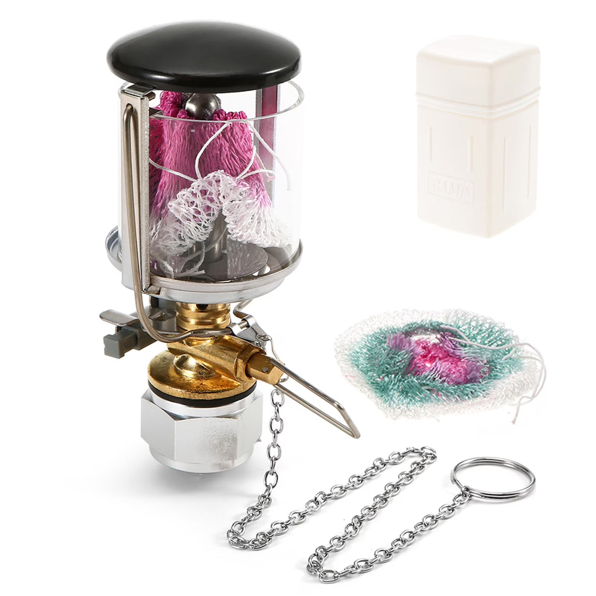 Steam Lamp With 2 Propane Lantern Mantles Portable Tent Lamp N739731
