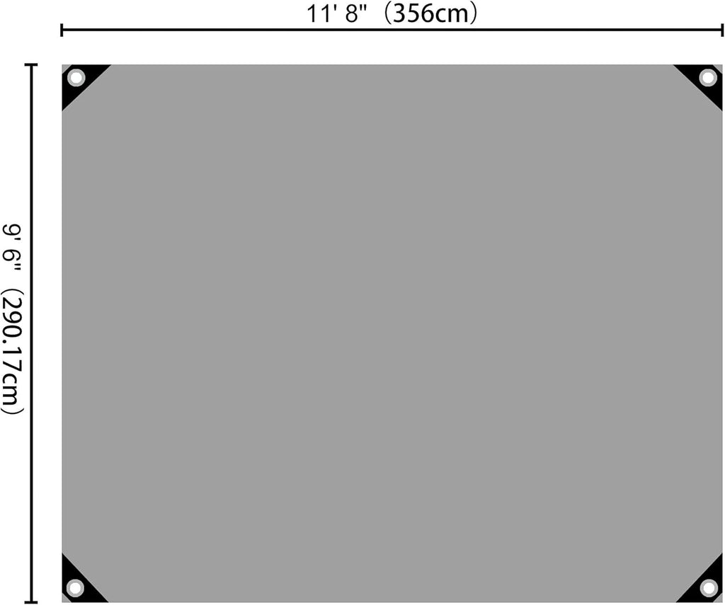 10x12ft Heavy Duty Reinforced Poly Tarp Waterproof Tarpaulin Ground Sheet with Eyelets Pack of 2 B236736