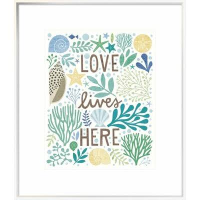 Sea Glass Textual Art Framed Z6590