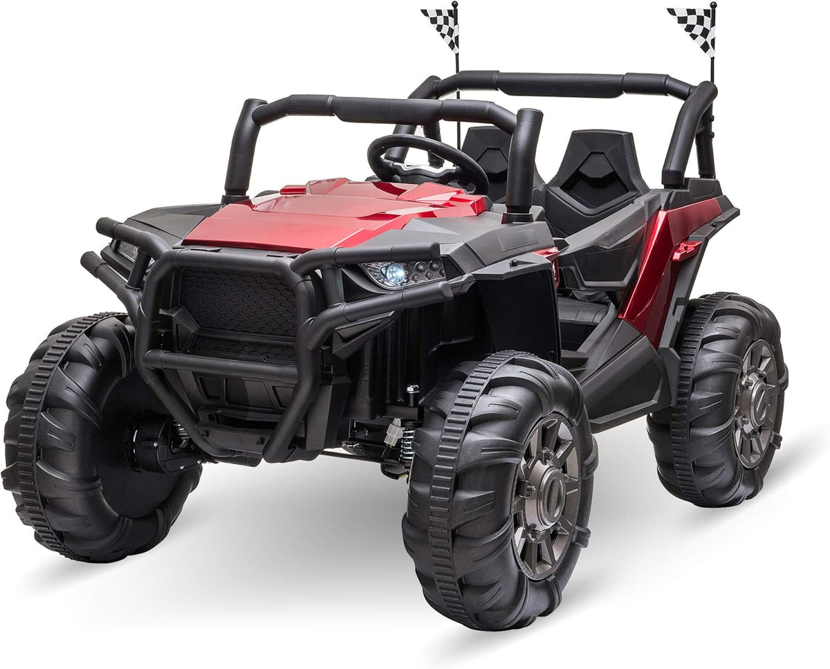 12V 2-Seater Kids Ride On Car Electric Off-Road UTV Truck Toy with Parental Remote Control & 4 Motors, Camo Green O395