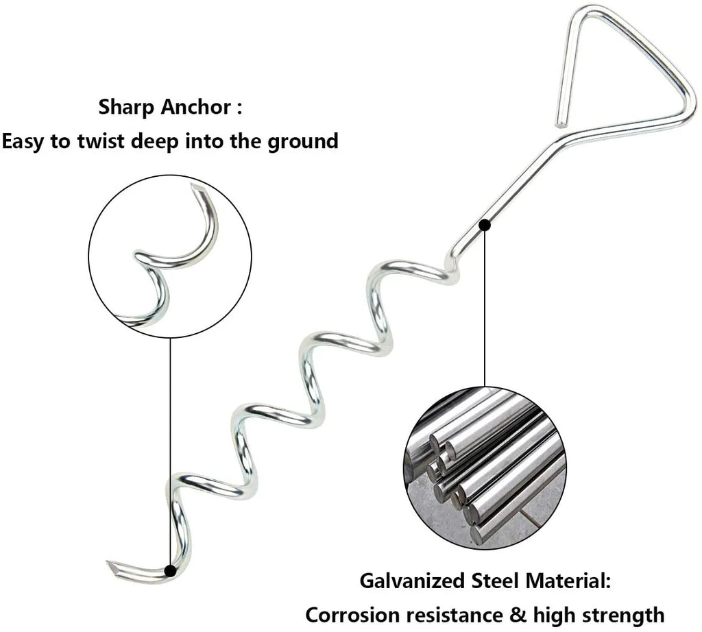 Heavy Duty Spiral Trampoline Ground Anchor Kit 4 Pcs C5483
