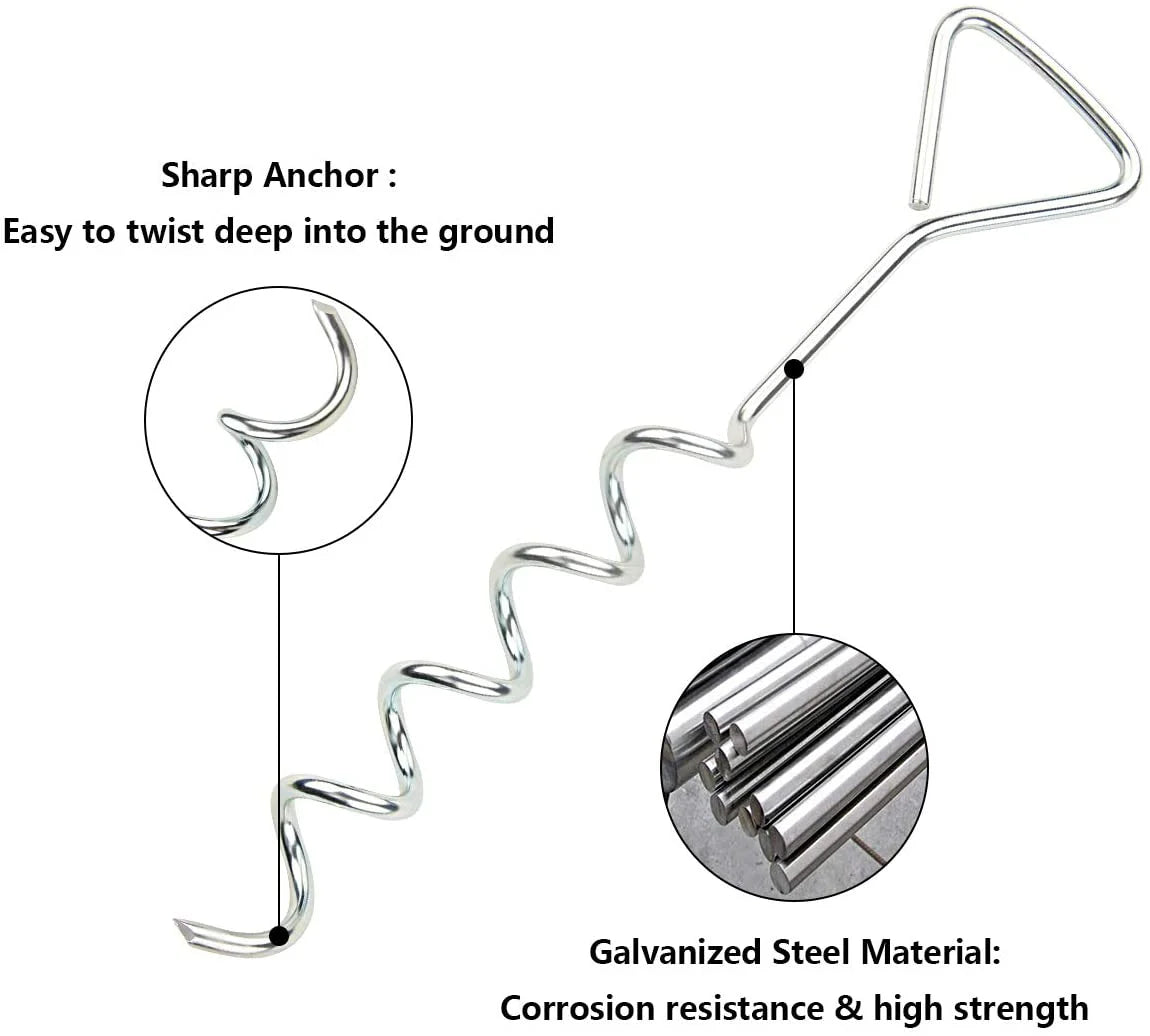 Heavy Duty Spiral Trampoline Ground Anchor Kit 4 Pcs C5483