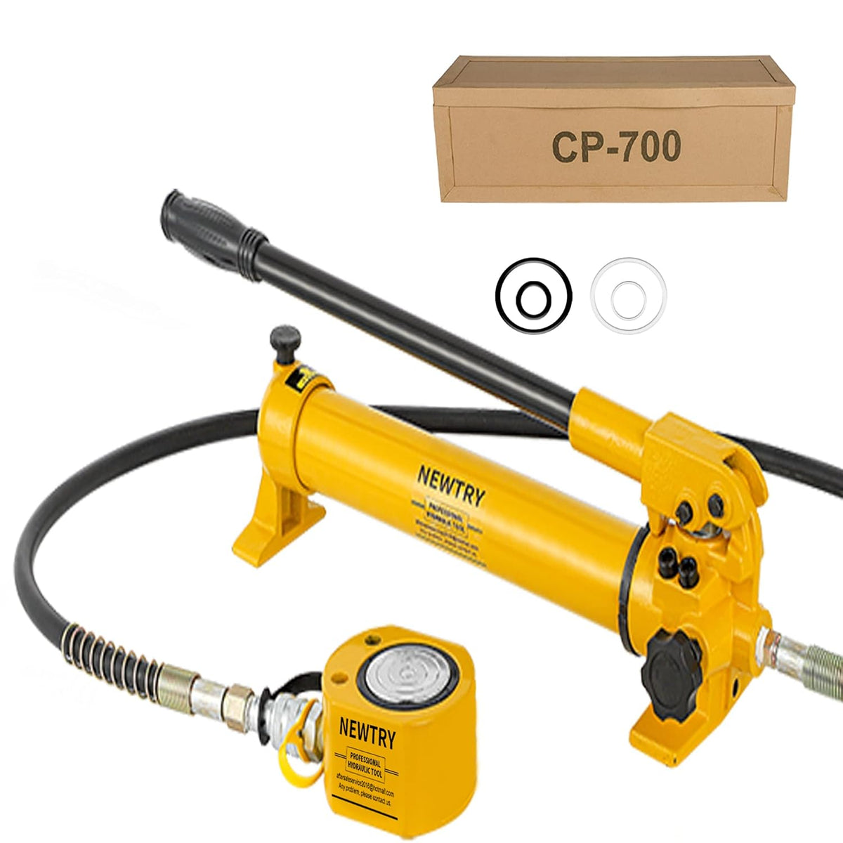 50 ton Low Profile Hydraulic Ram Jack with Hand Pump X426