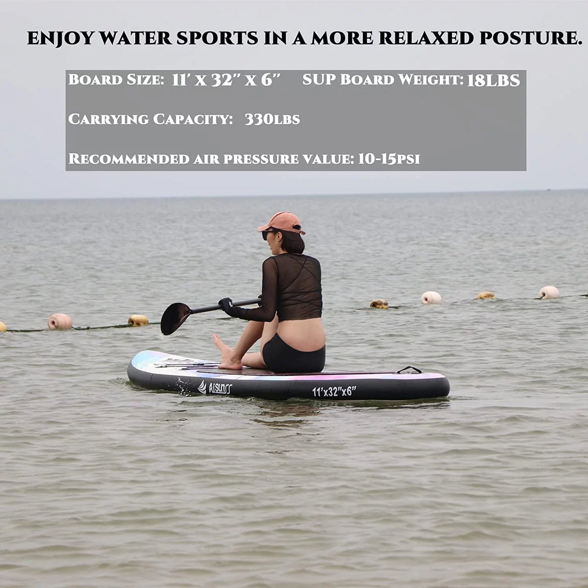 Inflatable Stand up Paddle Board 11ft Purple W89561
