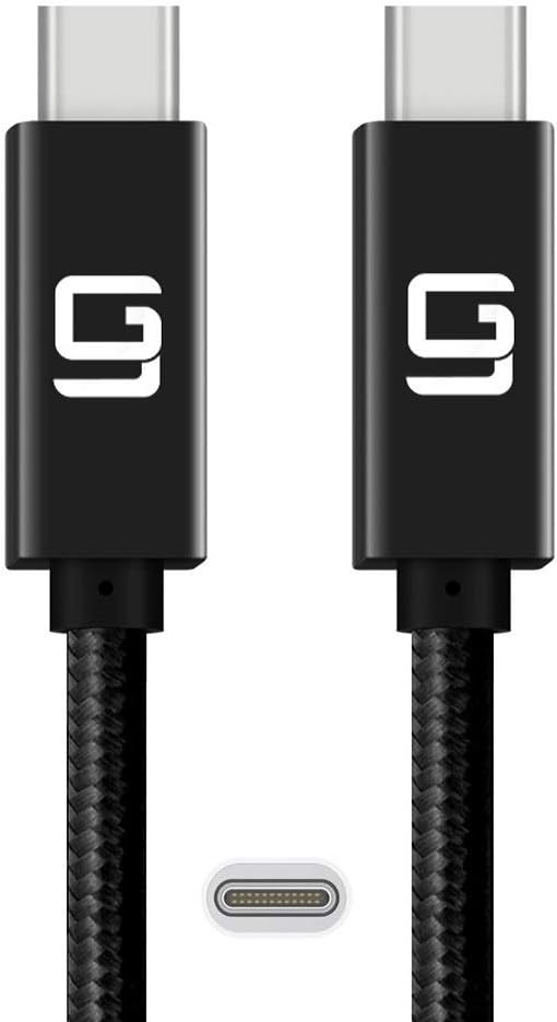 USB C to USB C Cable, 10Gbps, 100W, Nylon Braided, 10ft, Pack of 2 E64596