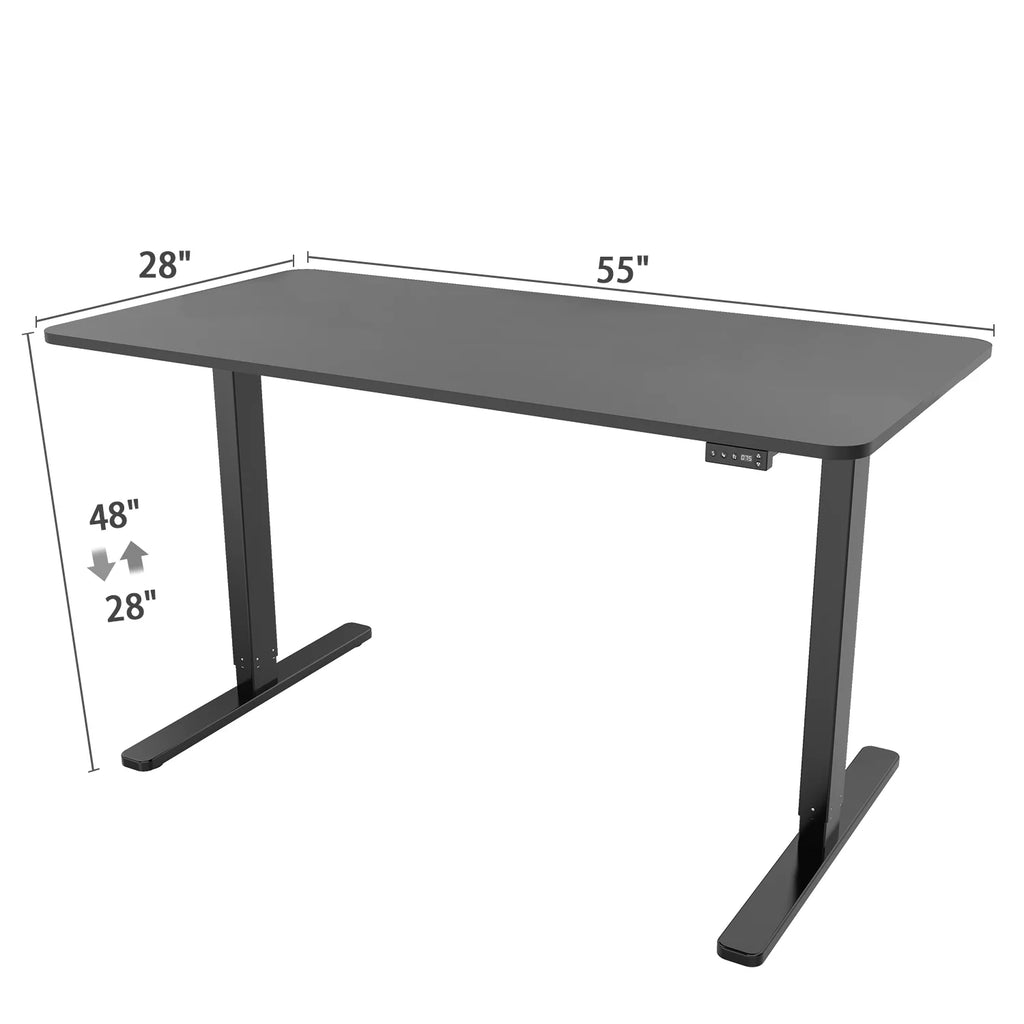 Height Adjustable Standing Desk 48" x 24" Black W853