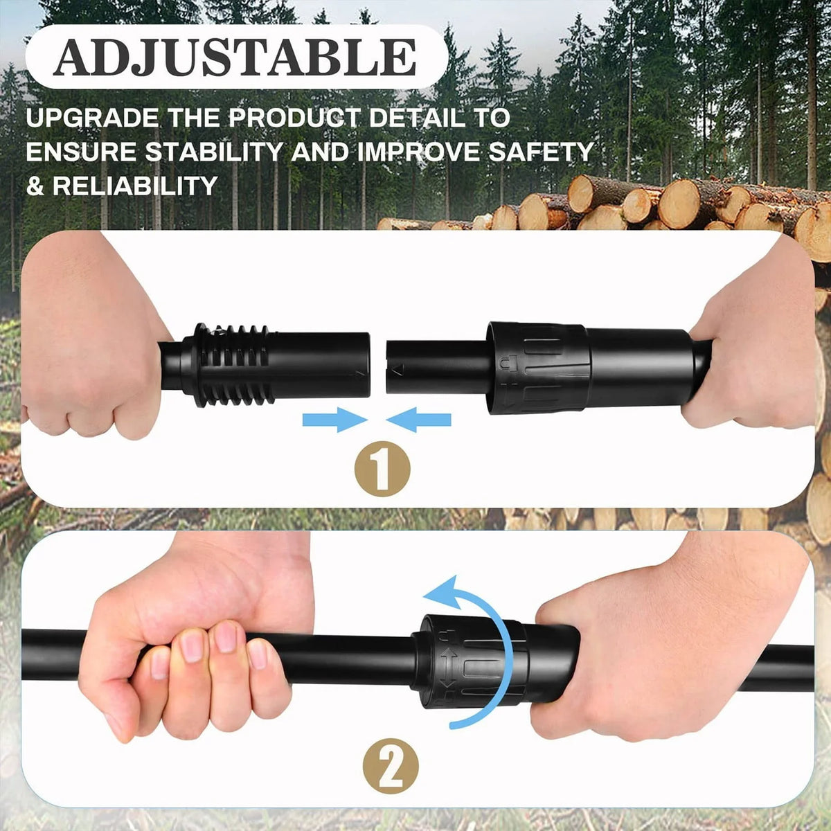 2-in-1 Cordless Pole Saw and Mini Chainsaw with 2 24V Batteries G30111