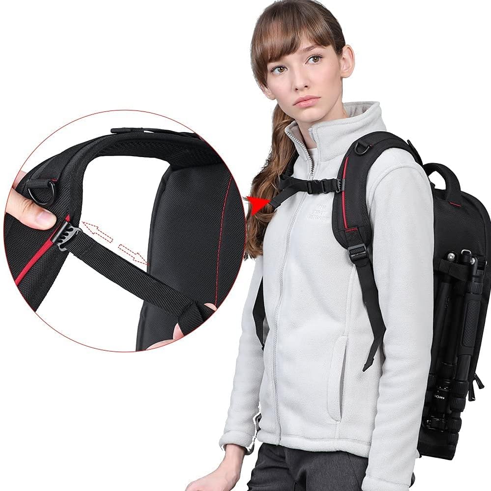 Black Large Waterproof DSLR Camera Backpack O49048
