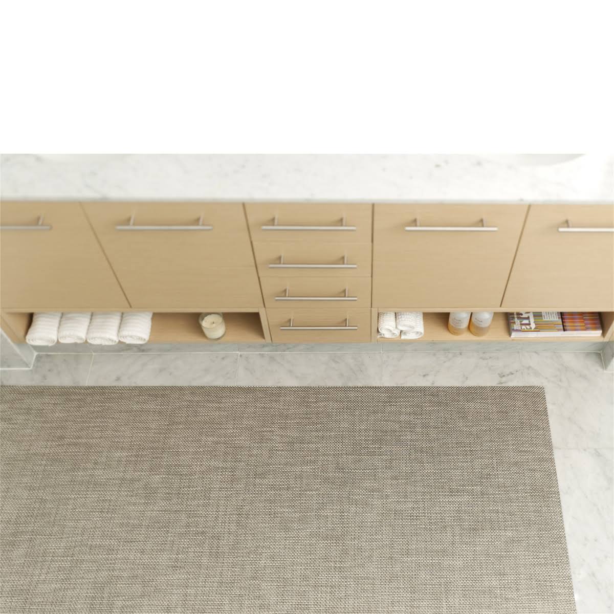 Oyster Basketweave Floor Mat J914