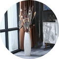 White Ceramic Tall Floor Vase 22.8 Inch U756180