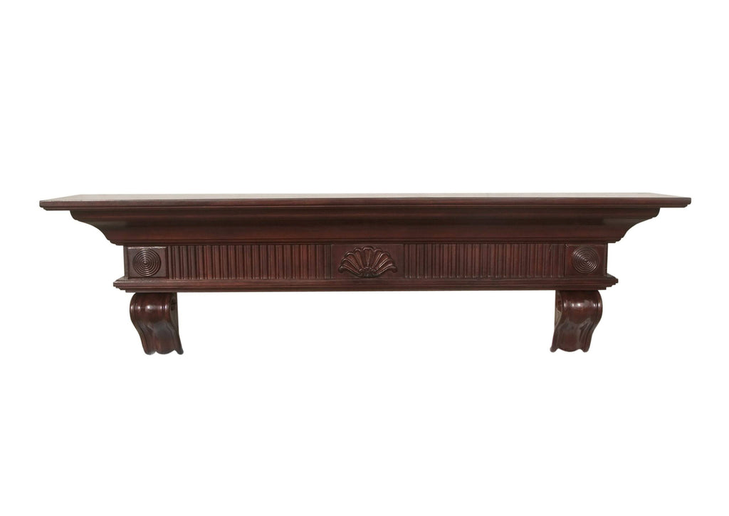 Distressed Cherry Fireplace Mantel Shelf D385