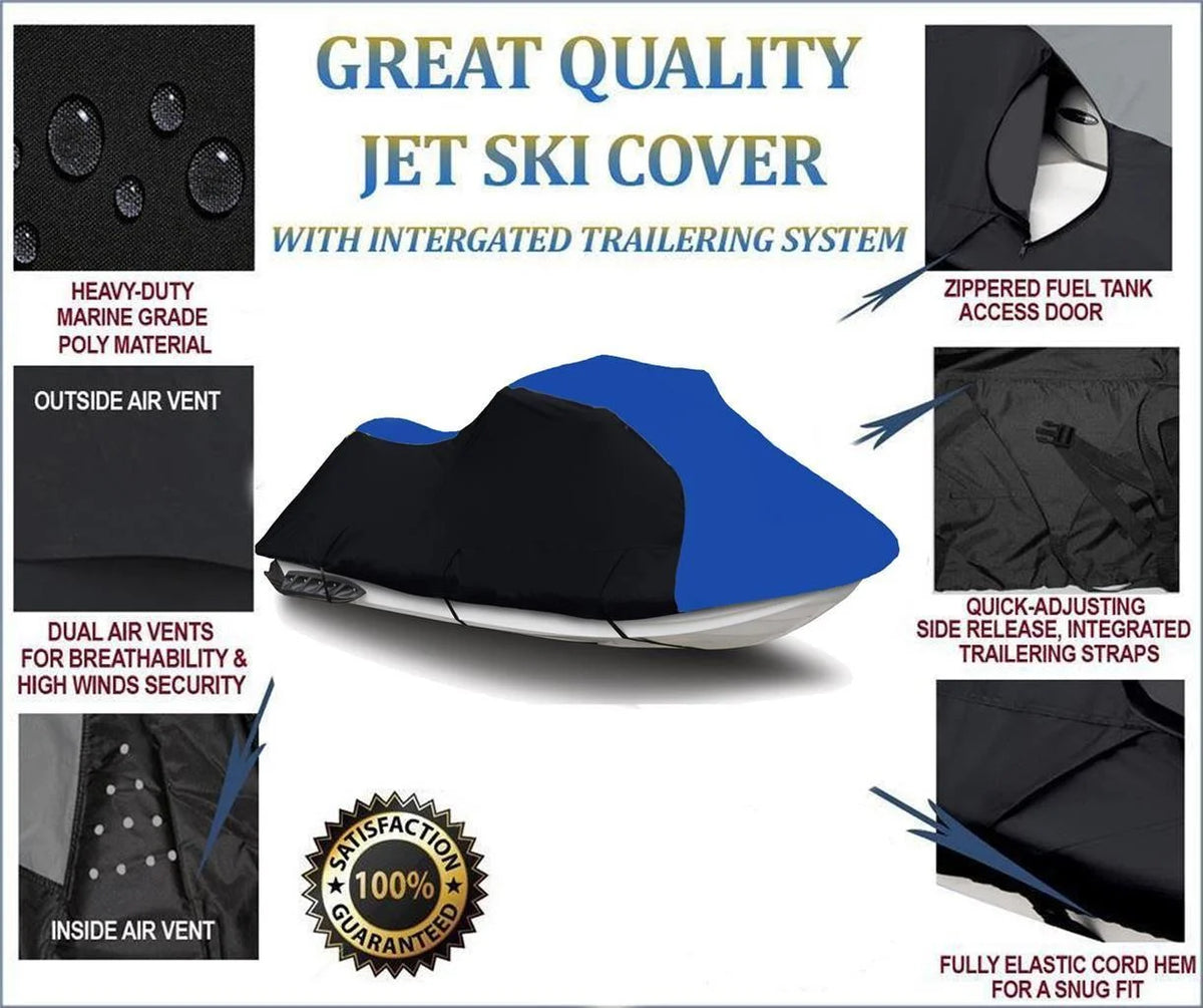 Heavy-Duty Jet Ski PWC Trailerable Cover 2 Seater X250158