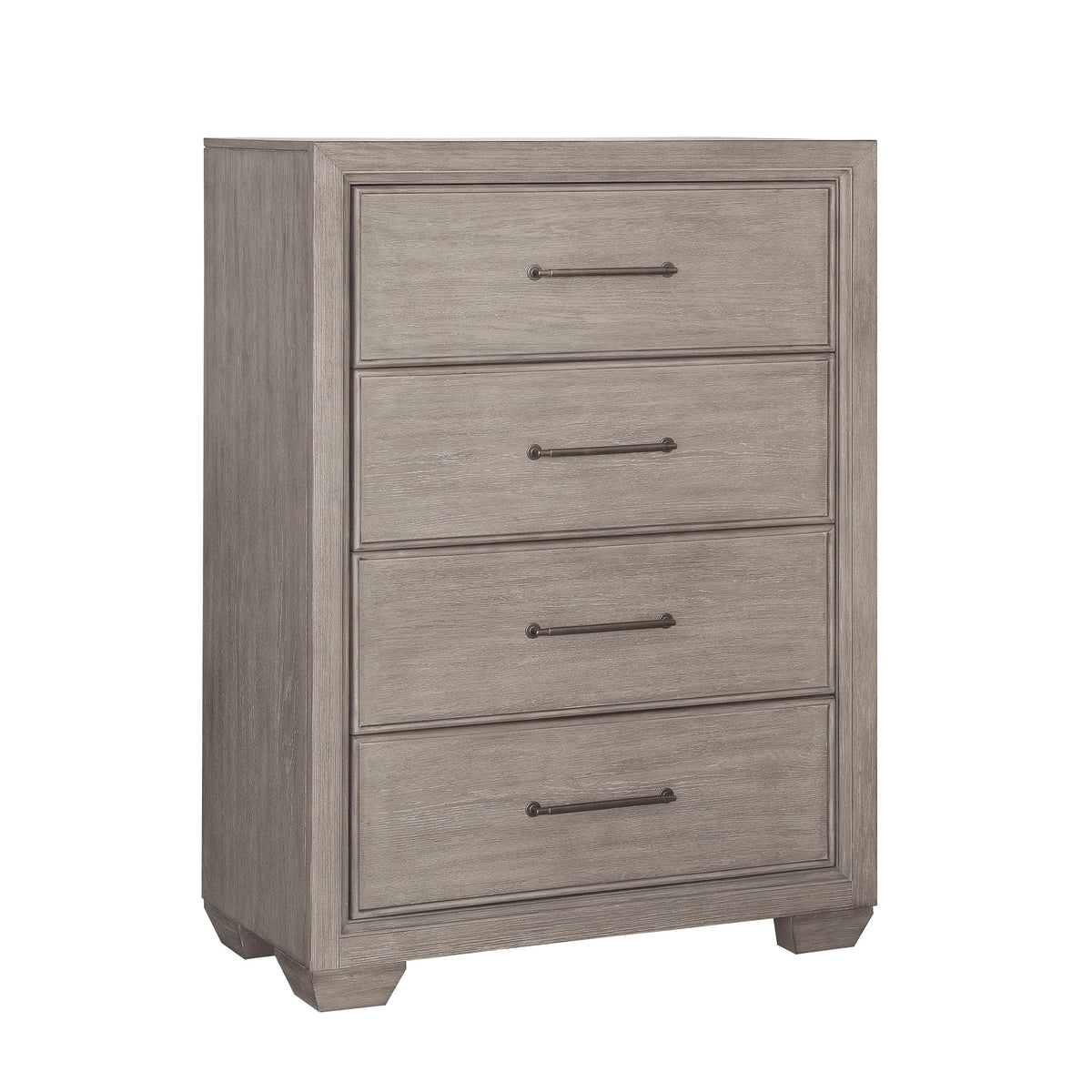 Gray Wood Queen Bedroom Set with Dresser, Mirror, Nightstand, and Chest E93046