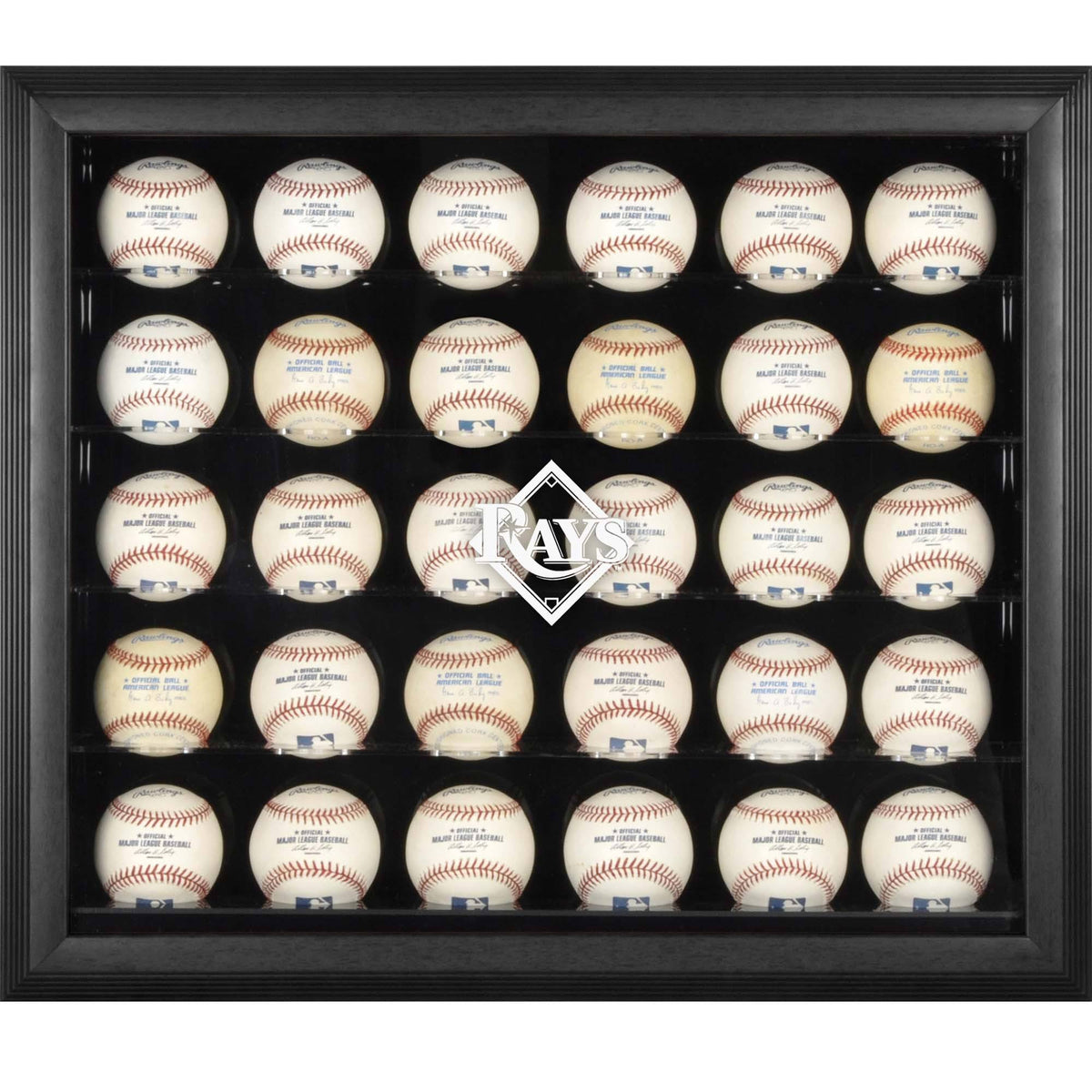 Black Framed 30-Ball Display Case L431117