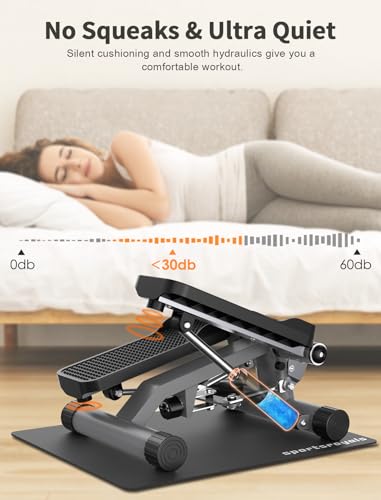 Mini Stepper with Resistance Band, Hydraulic Fitness Stepper B216