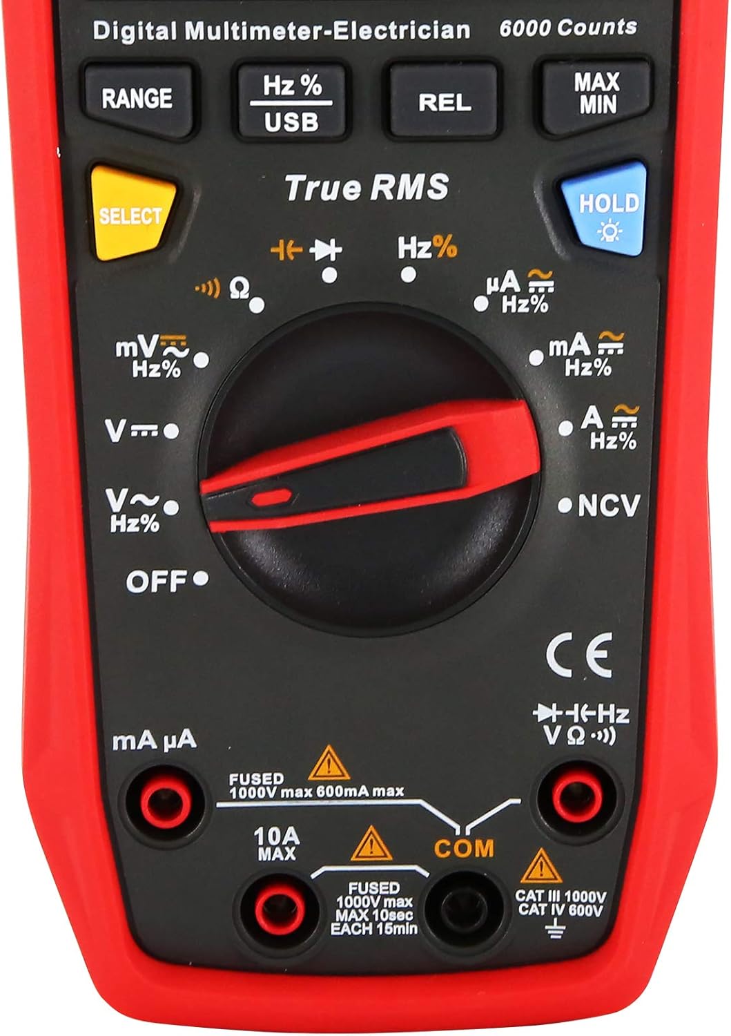 Digital Multimeter True RMS 6000 Counts 1000V AC/DC NCV Pack of 2 F223