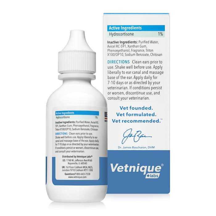 Medicated Ear Drops for Dogs & Cats with Hydrocortisone B256