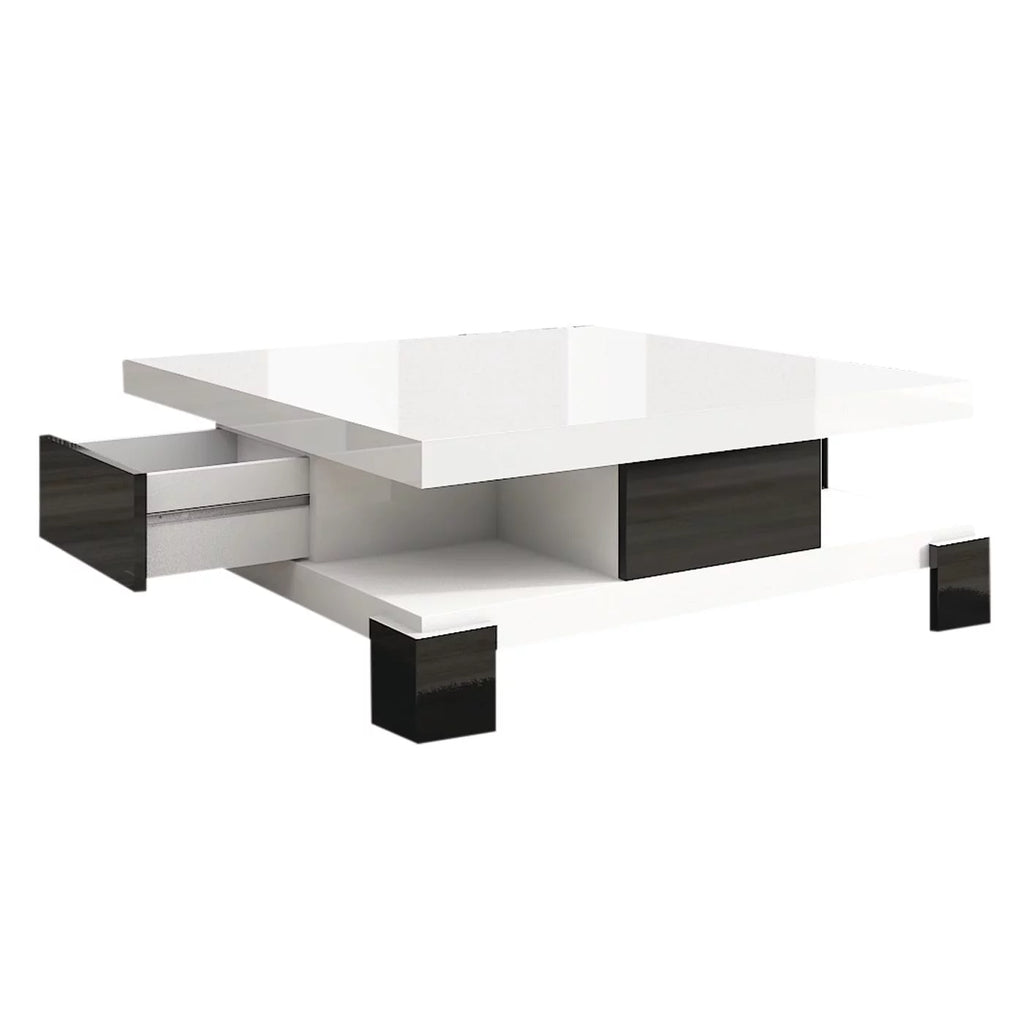 Two-tone Coffee Table Brown/White Matte W5258