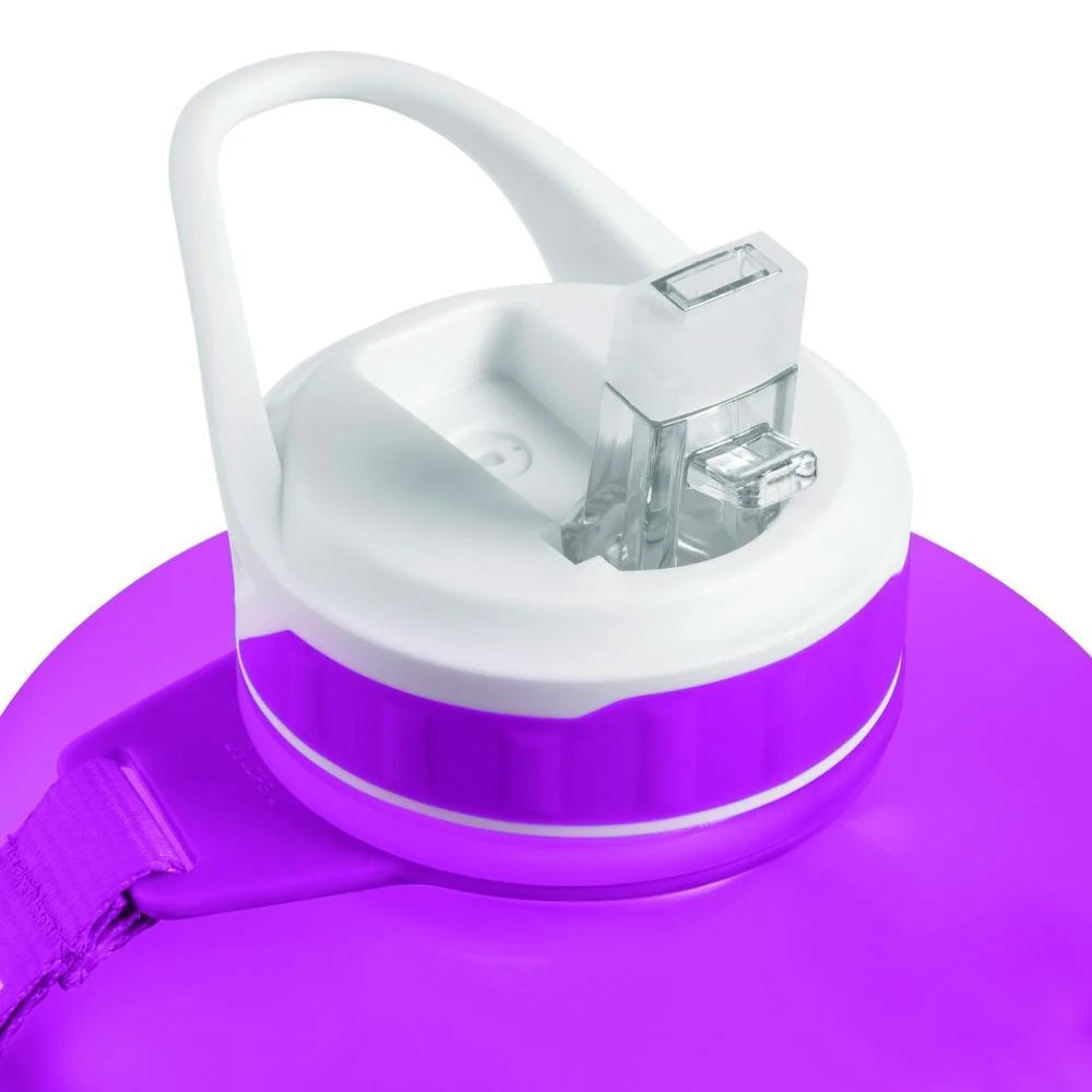 Purple 64 oz Water Bottle with Straw D12918