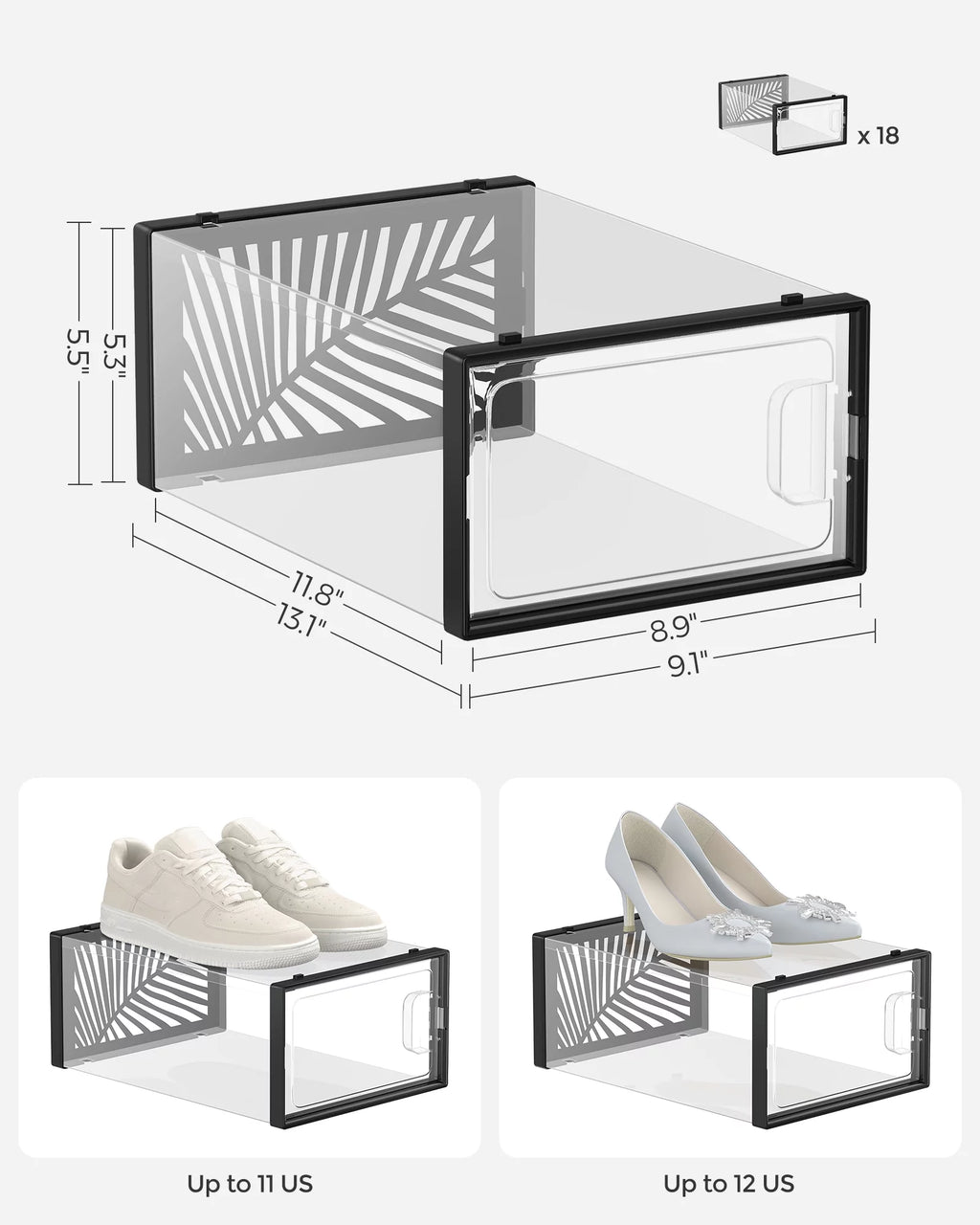 Stackable Plastic Shoe Organizer A2660