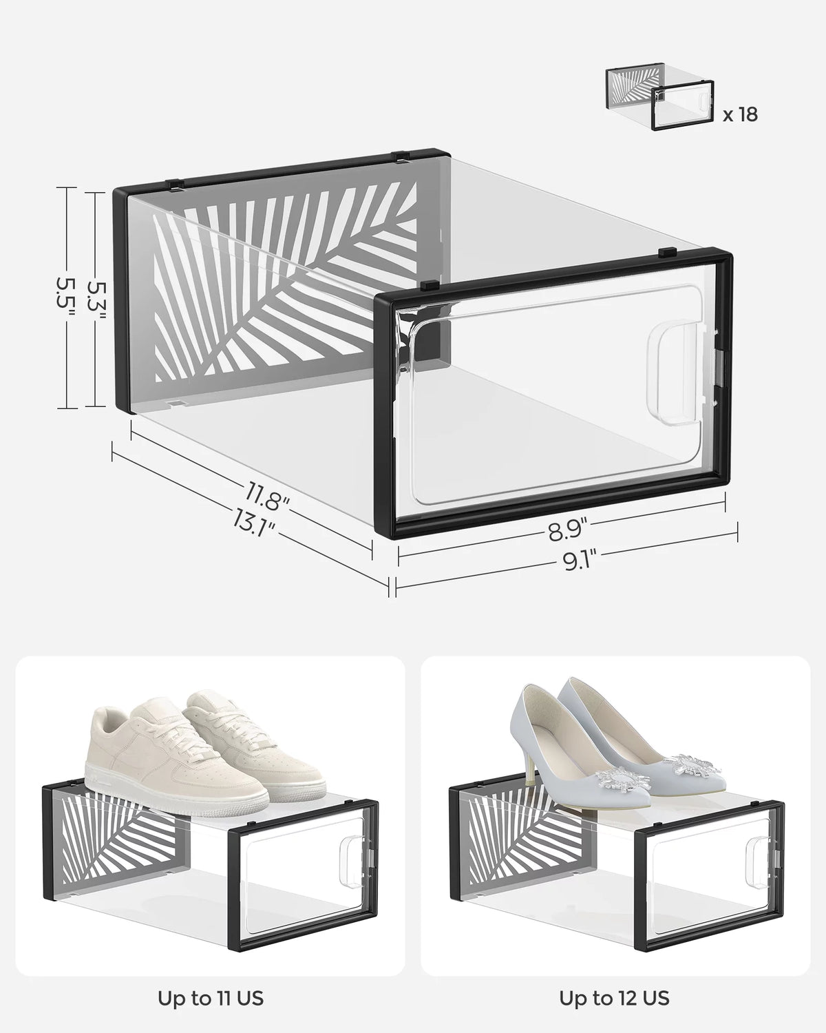Stackable Plastic Shoe Organizer A2660