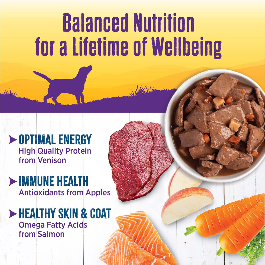 Natural Grain Free Canned Dog Food, Venison & Salmon Stew, 12.5-Ounce Can (Pack of 12) L821892