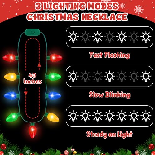 Christmas Light Necklace 3PCS with 3 Flash Modes E23028