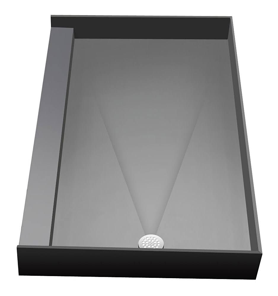 Single Curb Shower Pan with Right Drain Z466118