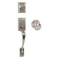 Double Cylinder Door Handle Set Satin Nickel X6969