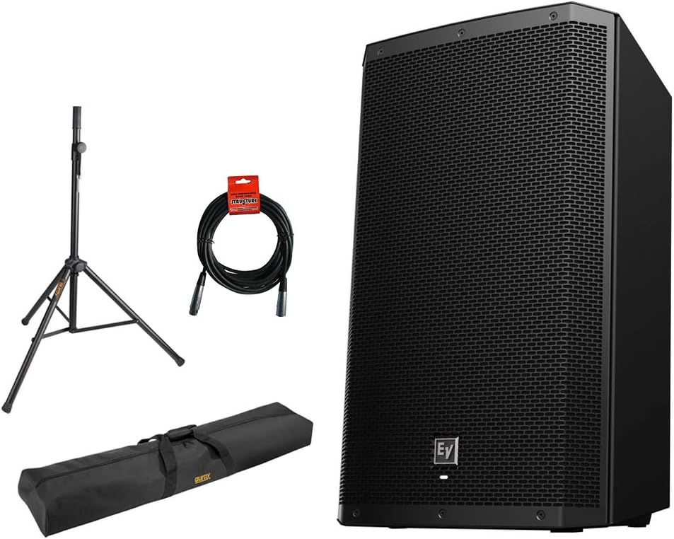 15 2-Way 1000W Bluetooth Powered Loudspeaker with Speaker Stand T515