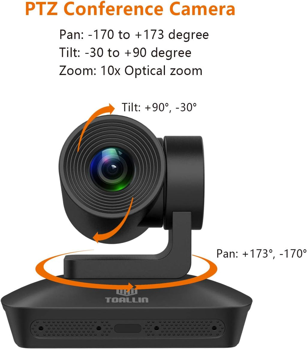 1080P PTZ Conference Camera with 4 Microphones Array, 10X Optical Zoom D4152