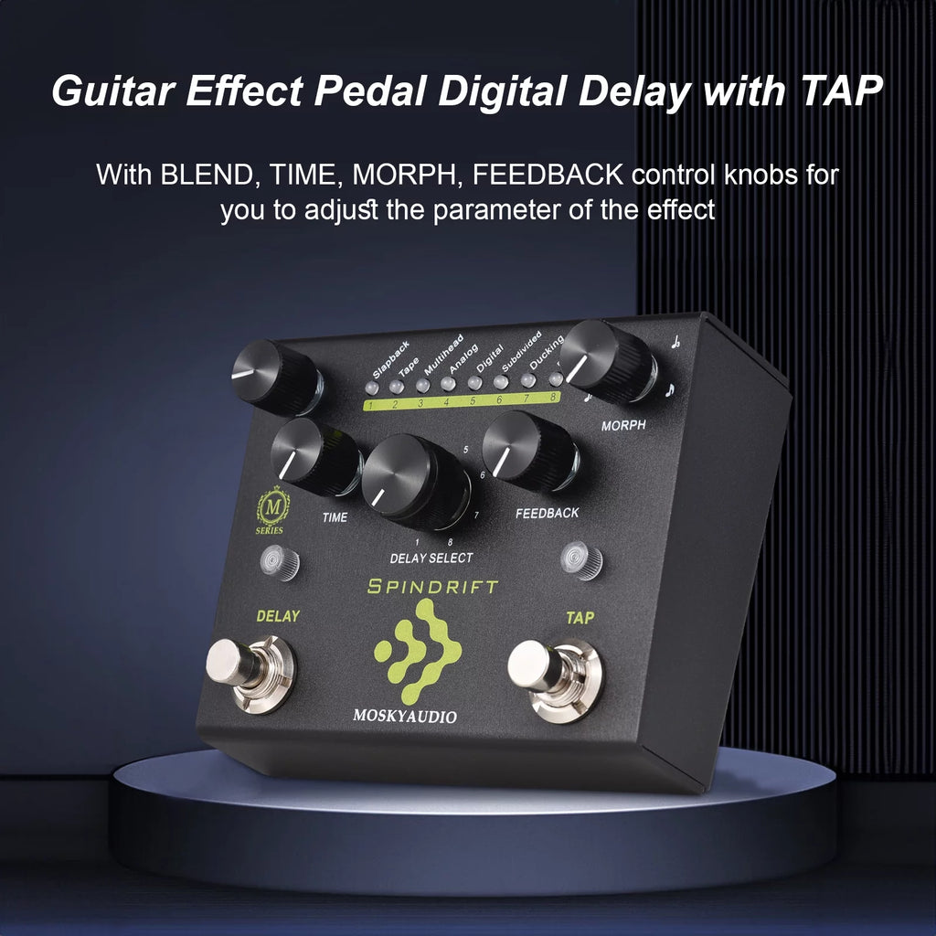 Guitar Pedal with 8 Mode Delay Selection N343542