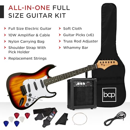 Natural Full Size Electric Guitar Starter Kit J552206