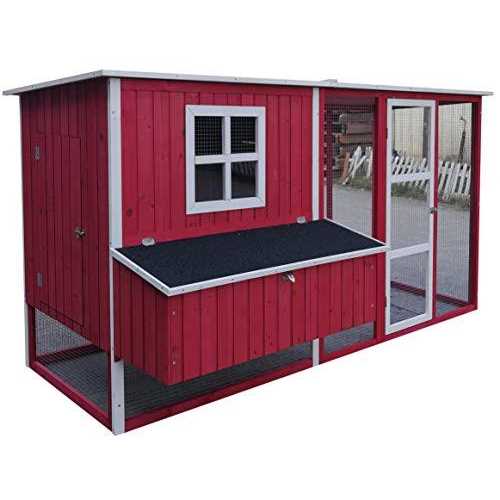 87 inch Wood Chicken Coop Hen House Run Nesting Box P5656