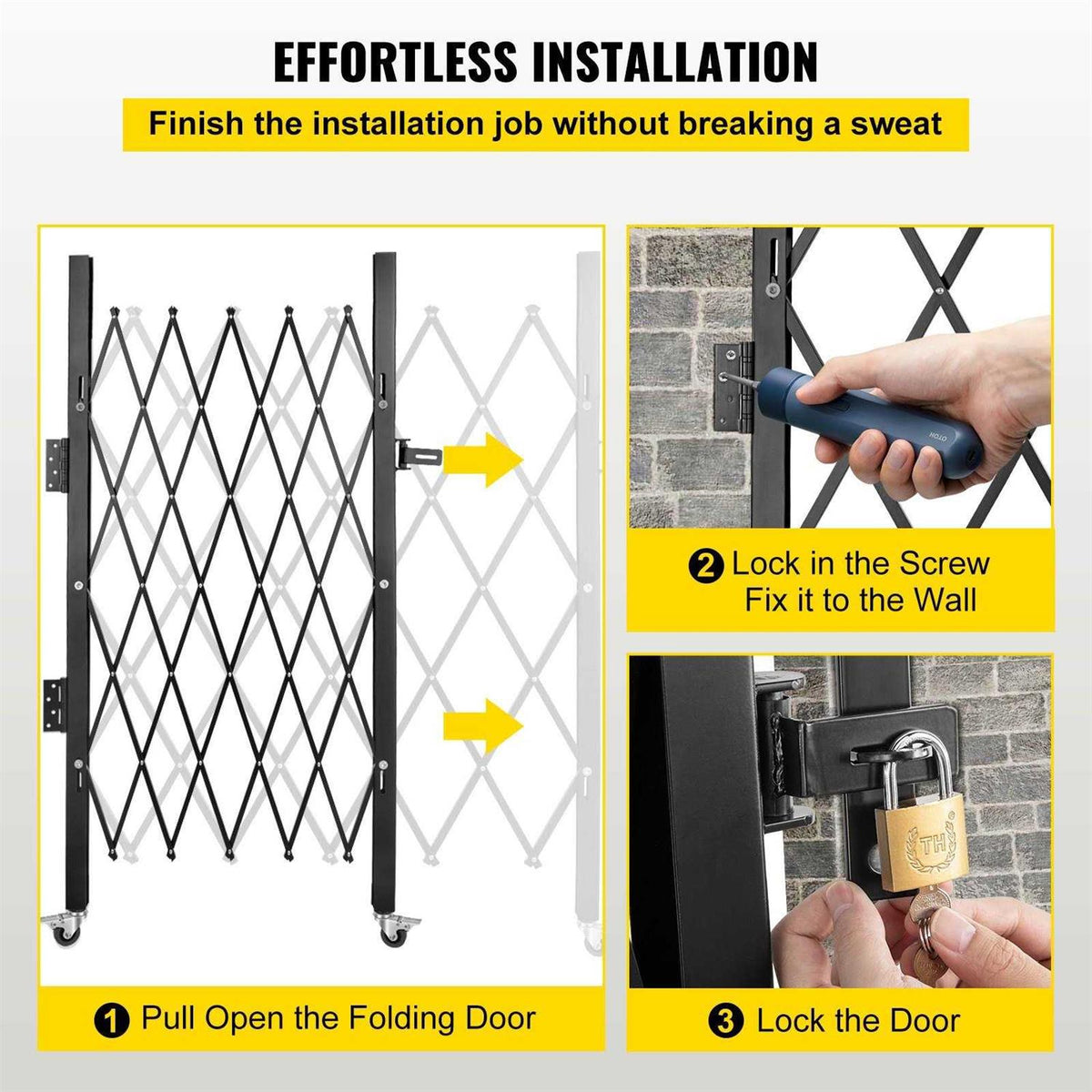 Single Folding Security Gate M9386
