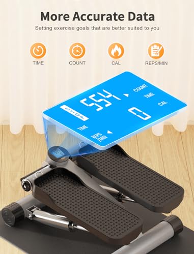 Mini Stepper with Resistance Band, Hydraulic Fitness Stepper B216