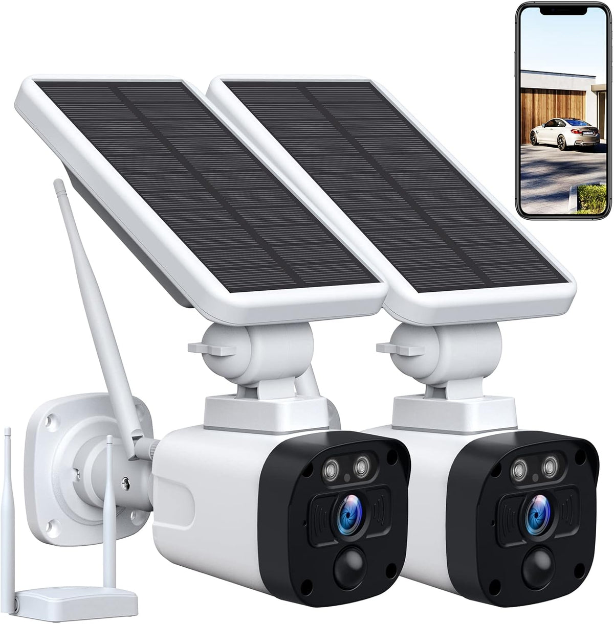 Solar Security Camera System Outdoor Wireless WiFi 4 Pack 3MP L55383