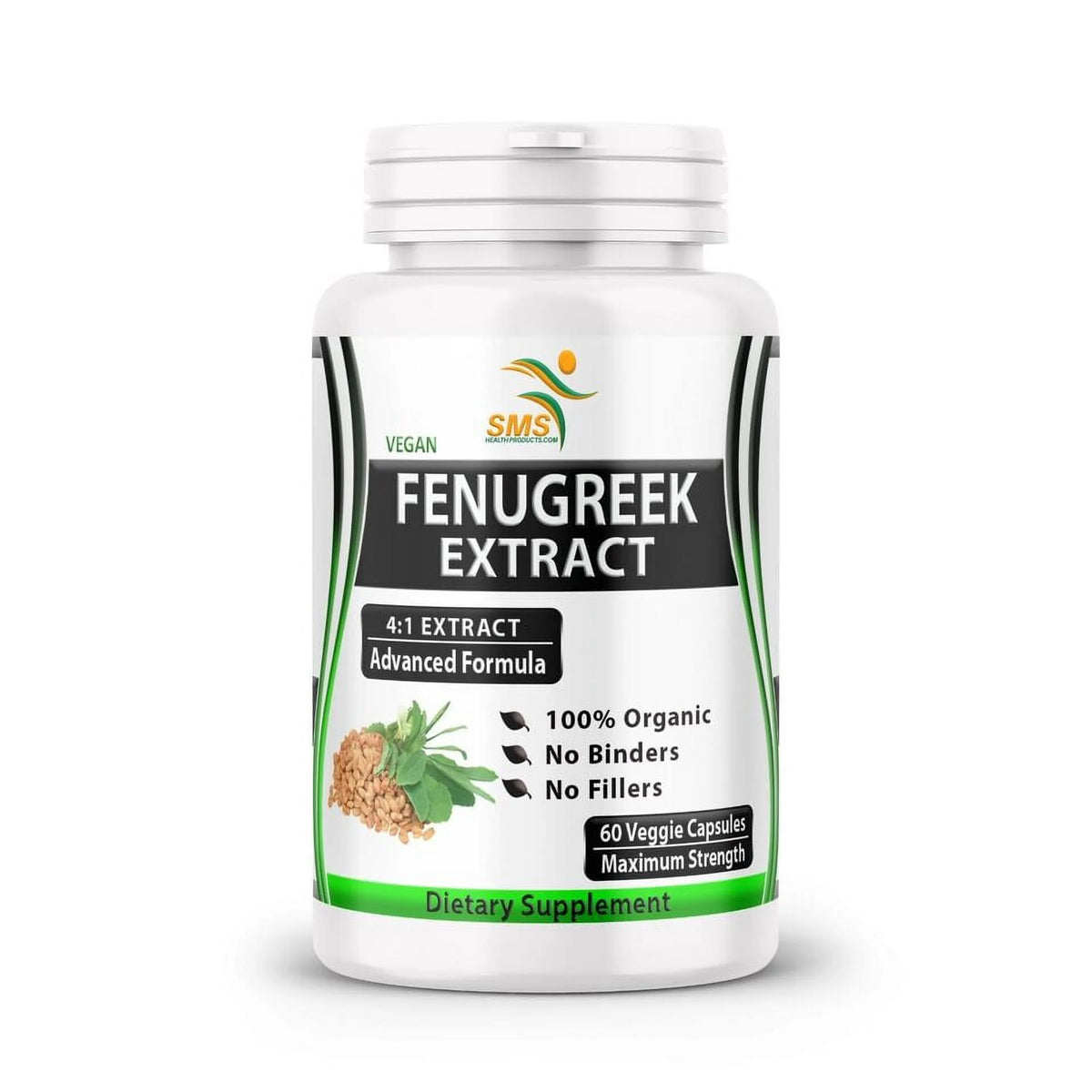 2000mg Organic Fenugreek Seed Pills 60 Veggie Capsules O1637