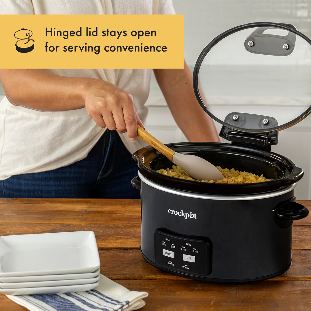 4.5-Quart Black Slow Cooker V4042