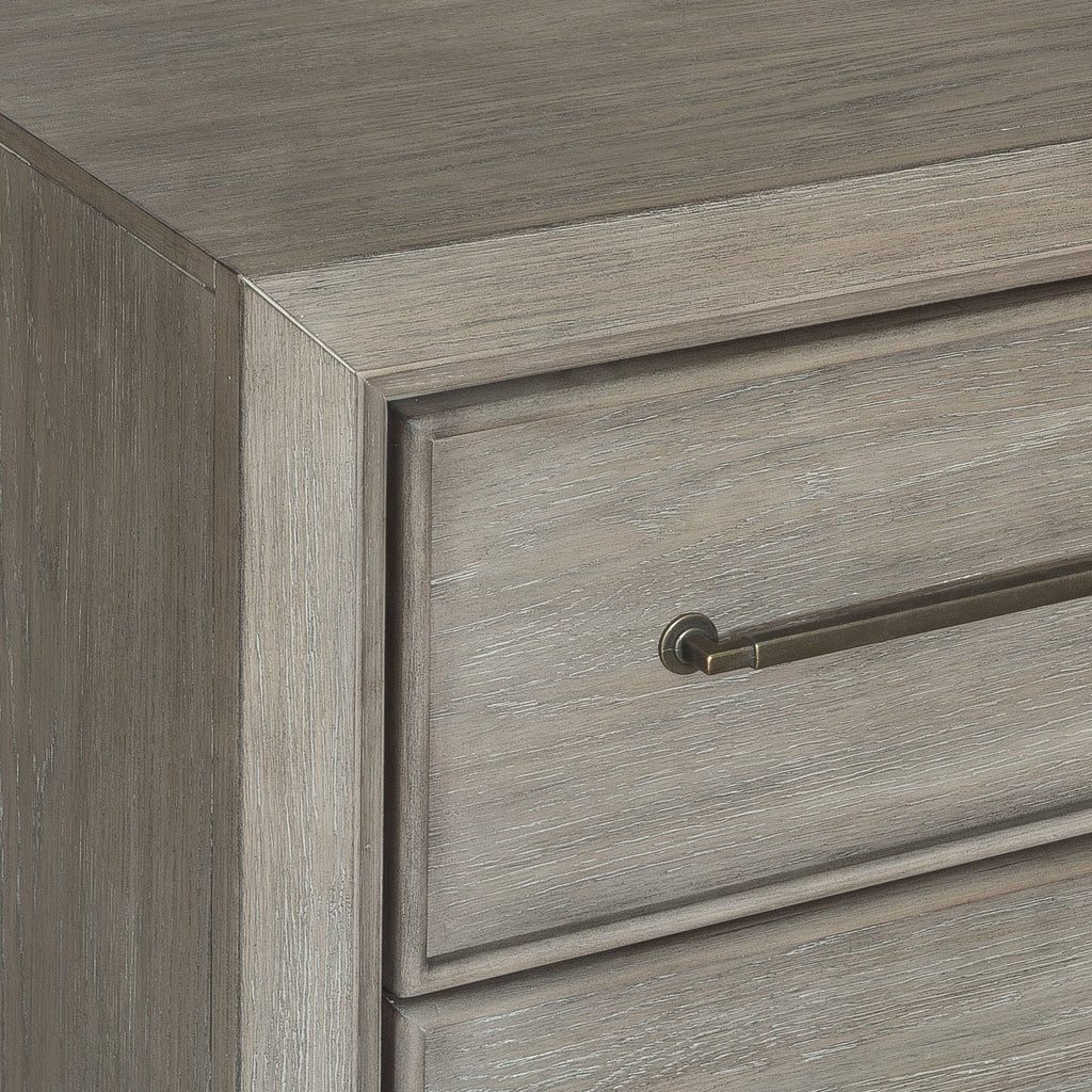 Gray Wood Queen Bedroom Set with Dresser, Mirror, Nightstand, and Chest E93046