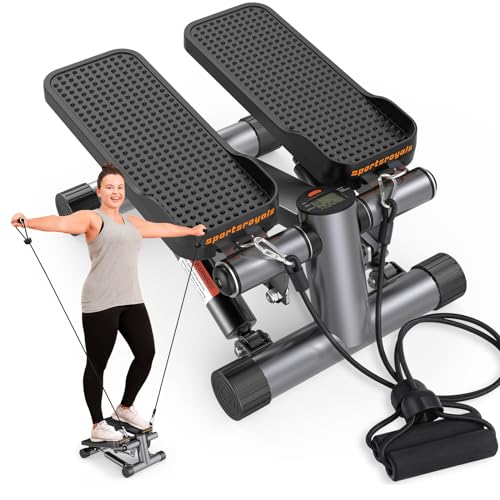 Mini Stepper with Resistance Band, Hydraulic Fitness Stepper B216