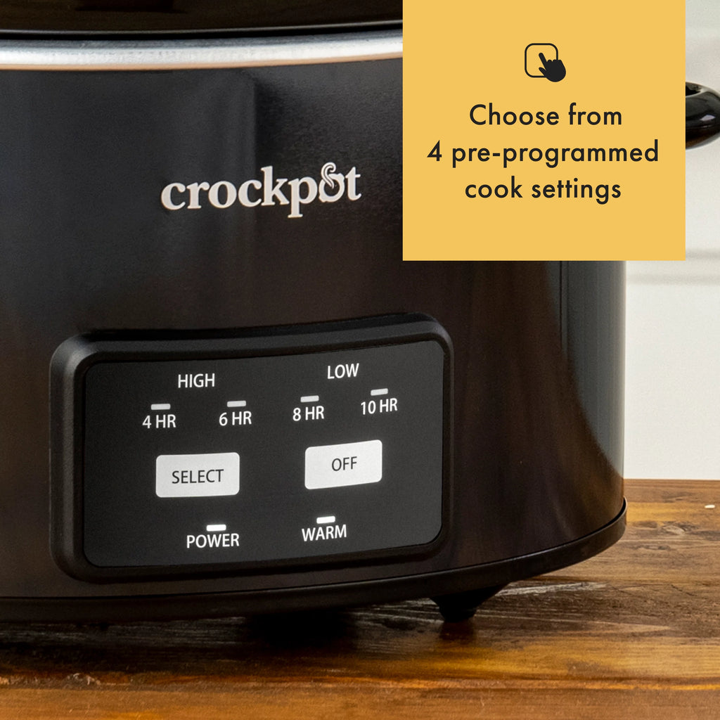 4.5-Quart Black Slow Cooker V4042