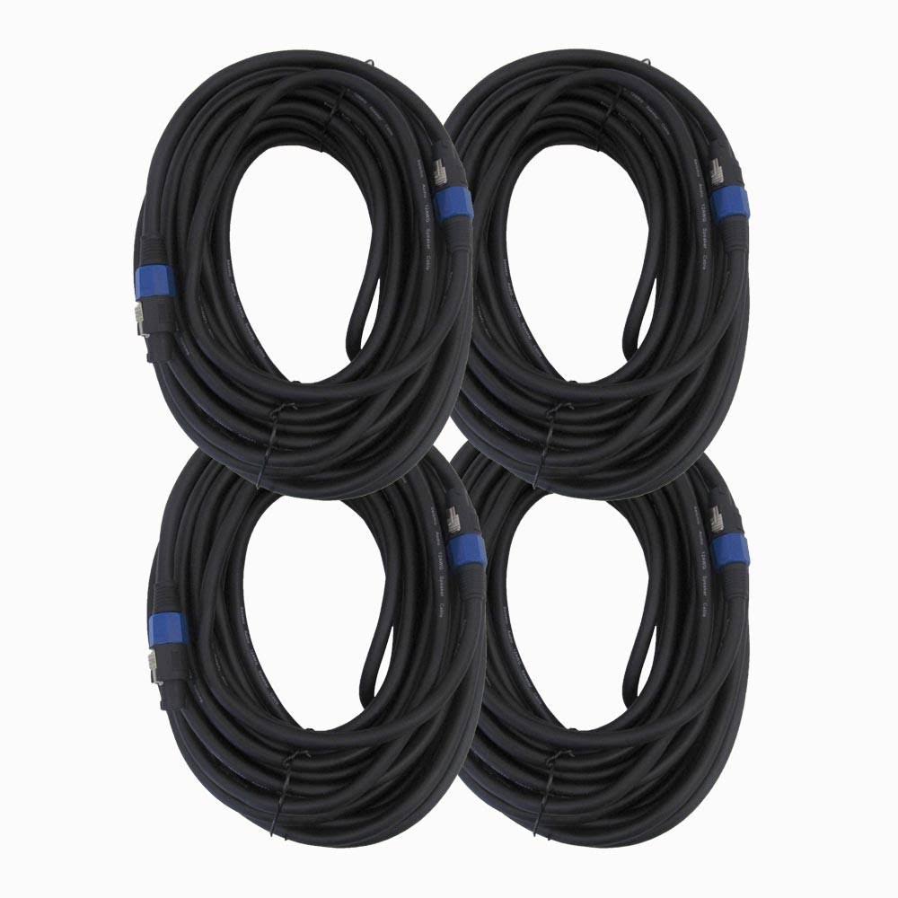 100' Speakon Speaker Cable 4 Conductor Black Z3118