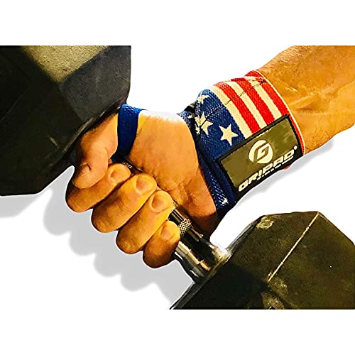 12" x 3" Weight Lifting Support Wrist Wraps with 2 Thumb Loops W57976