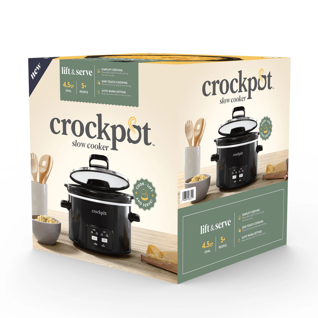 4.5-Quart Black Slow Cooker V4042