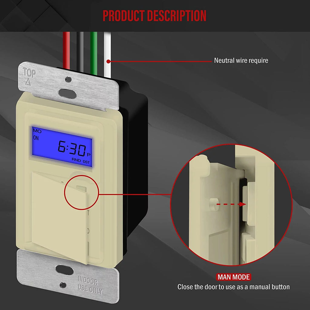 Ivory Programmable Timer Switch S3665