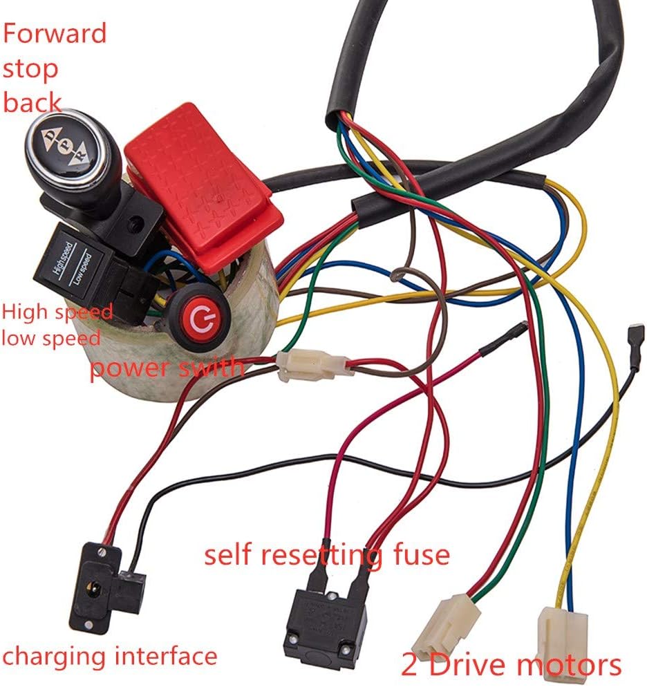12V Remote Control Circuit Board Wires Switch Gearbox with Motors Electric Ride On Car Accessories R956856