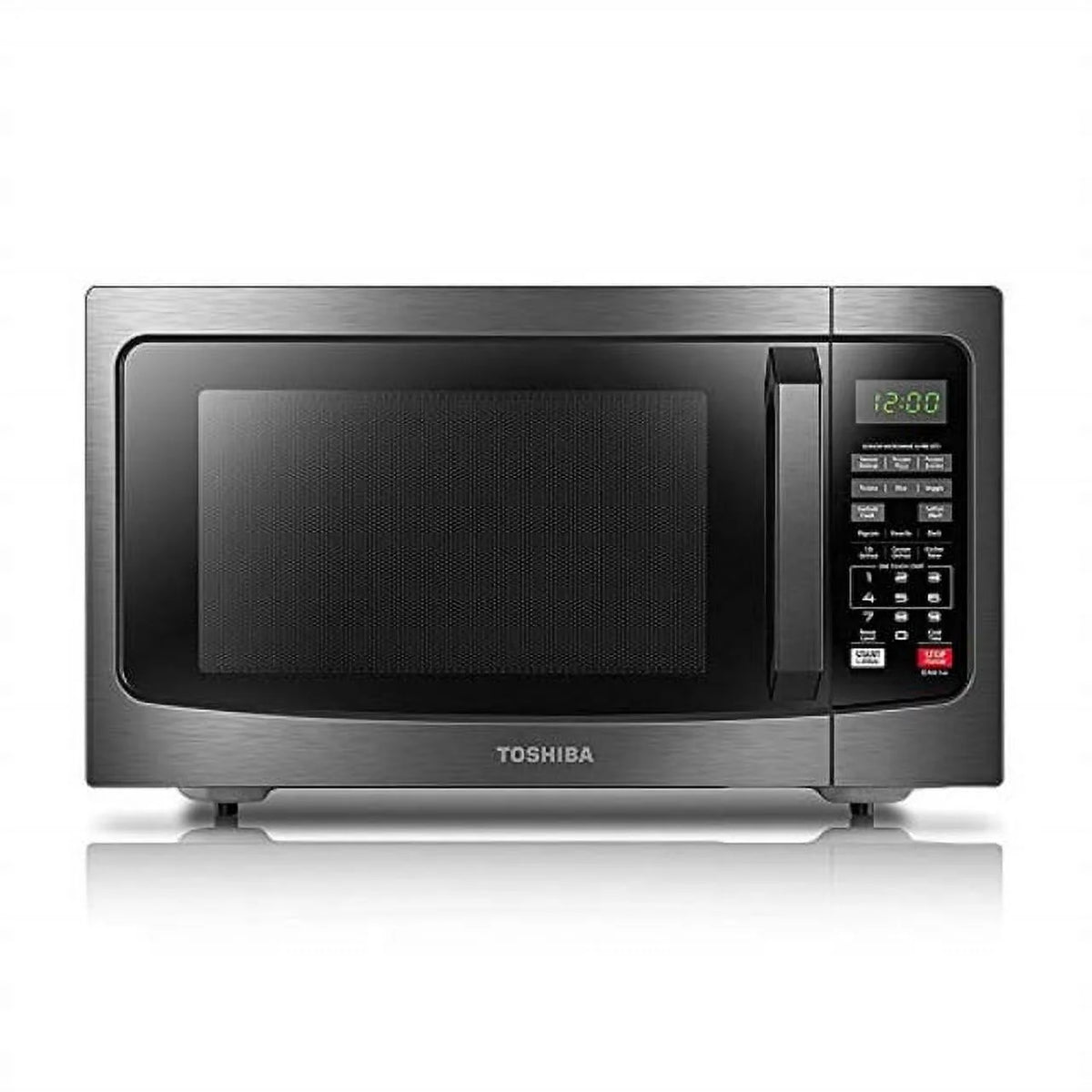 1.2 Cu.ft 1100W Black Stainless Steel Microwave Oven Y230500