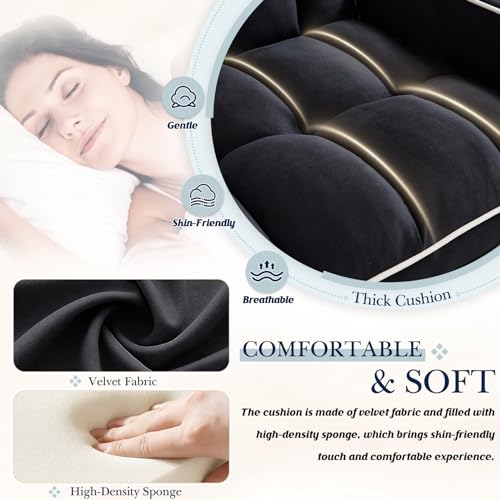 Beige Velvet Convertible Chair Bed L1047